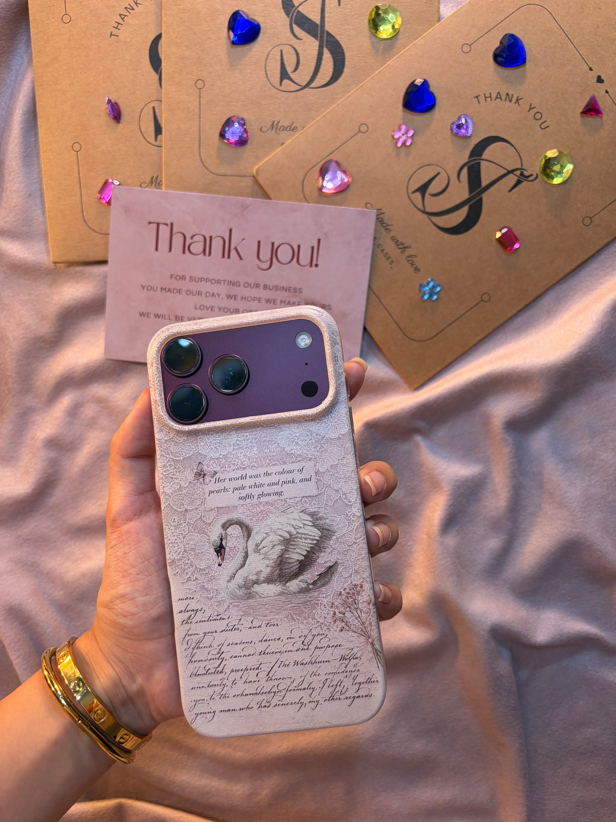 The Swan Romance phone case - view 2 - Js Cases